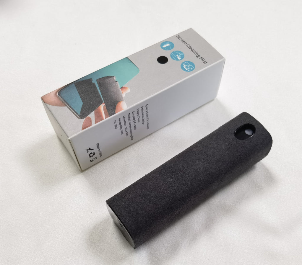 Integrated Mobile Phone and Computer Screen Cleaner Set with Storage Solution