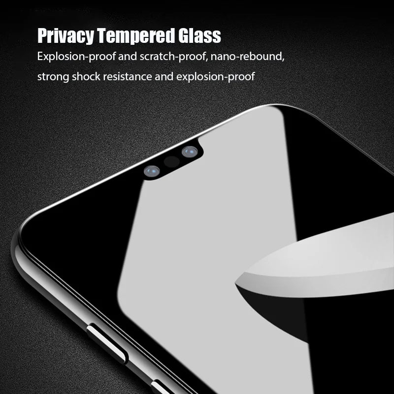 Privacy Tempered Glass Screen Protector for iPhone 11, 12, 13, 14, 15, 16, and Pro Max Models