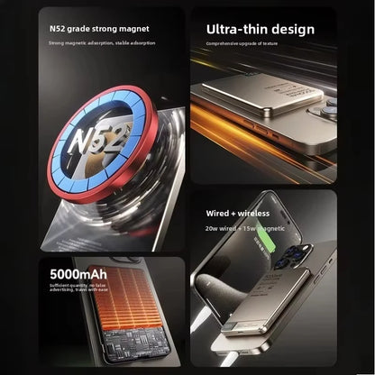 10000Mah Magnetic Power Bank Qi 2 Wireless Charger PD20W Super Fast Charging for Magsafe Powerbank for Iphone Samsung