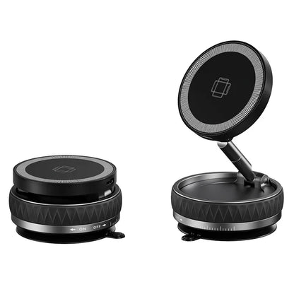 15W Magnetic Wireless Car Charger with Vacuum Adsorption Dashboard Mount for Tesla MagSafe Compatible with iPhone 16, 15, 14, 13, 12