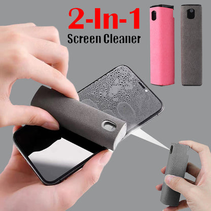 Integrated Mobile Phone and Computer Screen Cleaner Set with Storage Solution