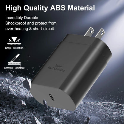 Samsung USB-C Super Fast Charging Power Adapter,25W PD Charger Block for Samsung Galaxy S26/S26 Ultra/S26+/S25 Ultra/S25/S25+/S24 Ultra/S24/S24+/S23 Ultra/S23/S23+/S22/S22 Ultra/S22+(2 Pack)