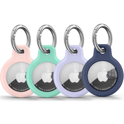 TPU Protective Cover for Apple AirTag with Keychain - Anti-Scratch Sleeve and Holder Accessories