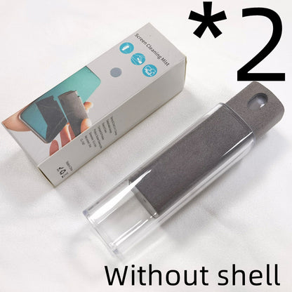 Integrated Mobile Phone and Computer Screen Cleaner Set with Storage Solution
