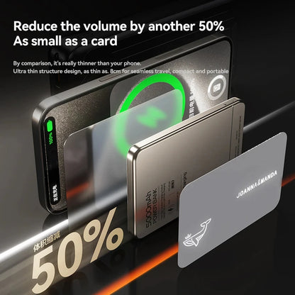 10000Mah Magnetic Power Bank Qi 2 Wireless Charger PD20W Super Fast Charging for Magsafe Powerbank for Iphone Samsung