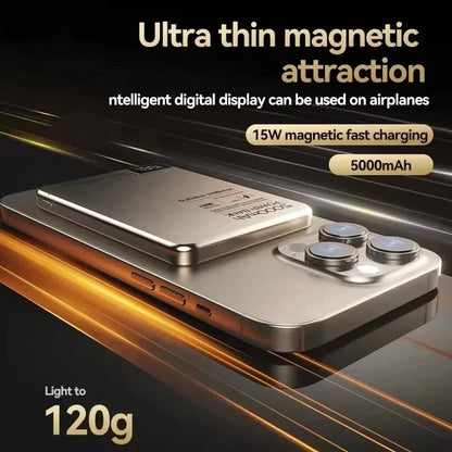 10000Mah Magnetic Power Bank Qi 2 Wireless Charger PD20W Super Fast Charging for Magsafe Powerbank for Iphone Samsung