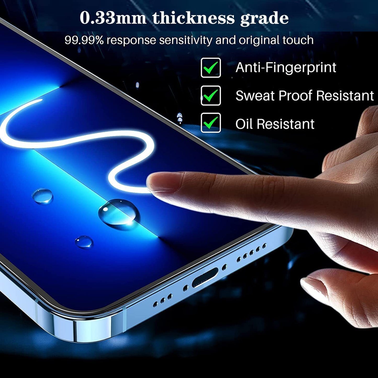 Tempered Glass Screen Protector 3-Pack for iPhone 11, 12, 13, 14, 15, 16 Pro Max, XR, and X