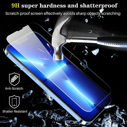 Tempered Glass Screen Protector 3-Pack for iPhone 11, 12, 13, 14, 15, 16 Pro Max, XR, and X